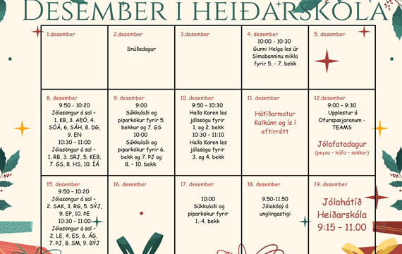 Desember í Heiðarskóla