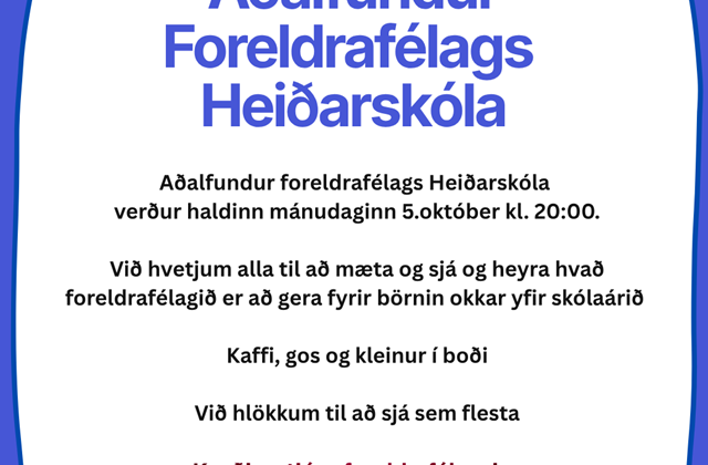 Aðalfundur foreldrafélagsins