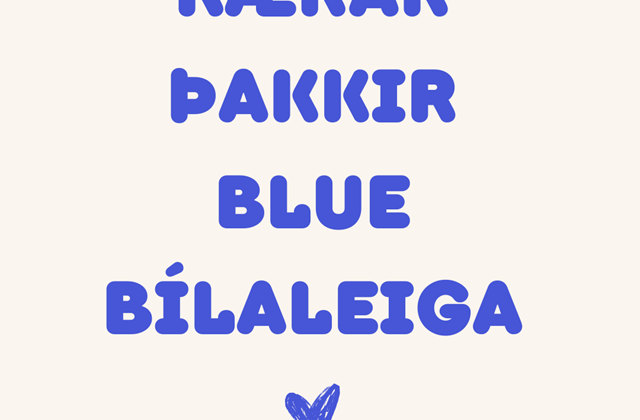 Styrkur frá BLUE bílaleigu