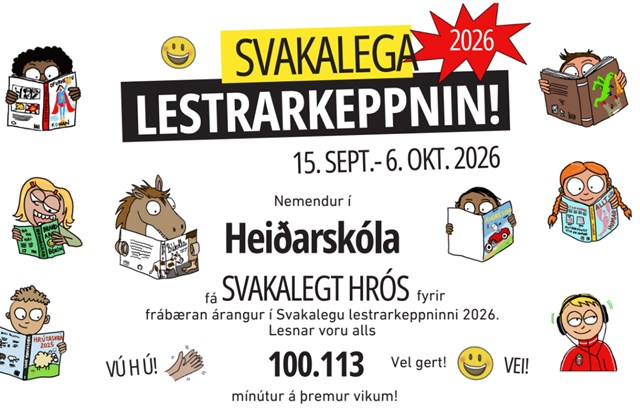 Frábær árangur í Svakalegu lestrarkeppninni!