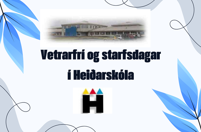 Vetrarfrí og starfsdagar