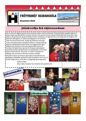 Fréttabréf Heiðarskóla komið út