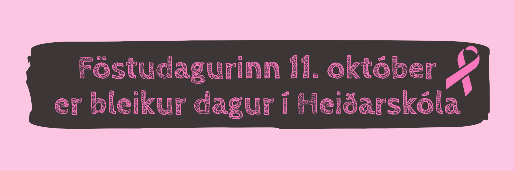 Bleikur dagur í Heiðarskóla