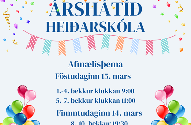 Árshátið Heiðarskóla