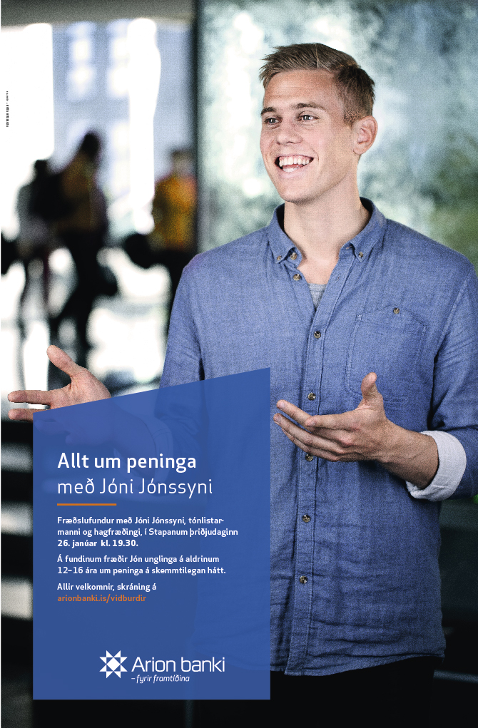 Fjármálafræðsla með Jóni Jónssyni í Stapanum þriðjudaginn 26. janúar