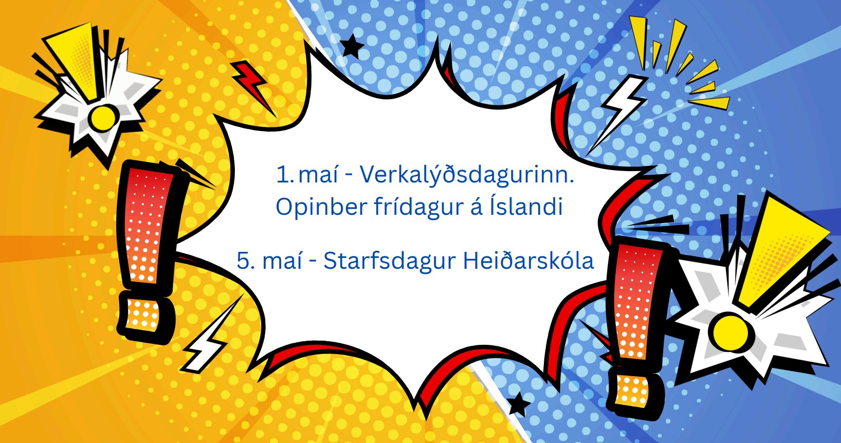 1. maí og starfsdagur