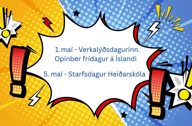 1. maí og starfsdagur