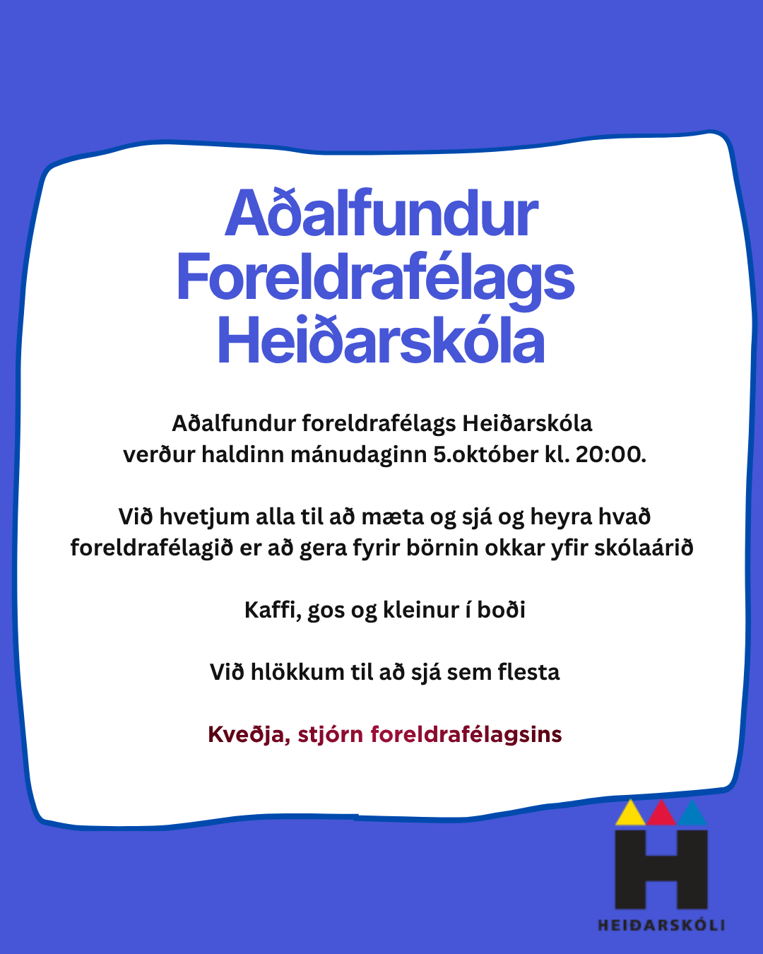 Aðalfundur foreldrafélagsins