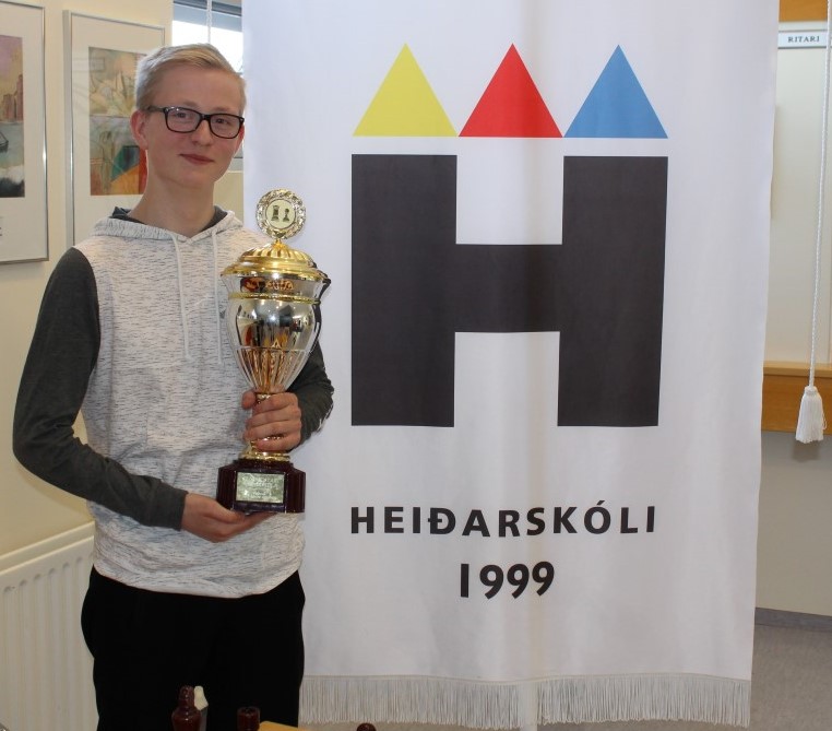 Skákmót Heiðarskóla 2016 - Sindri Snær skákmeistari