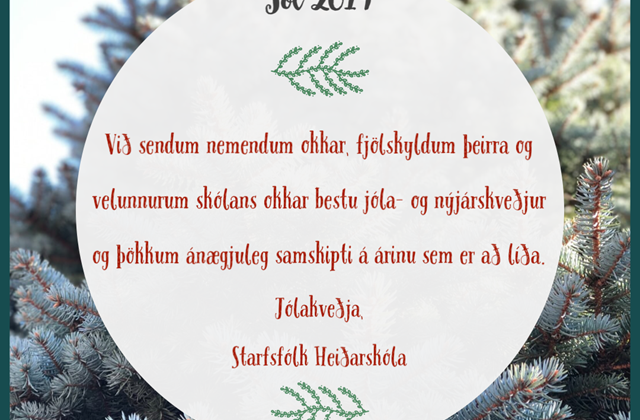 Jólakveðja starfsfólks Heiðarskóla