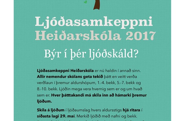 Ljóðasamkeppni Heiðarskóla 2017