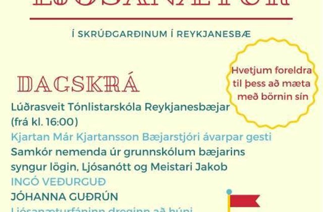 Setning Ljósanæturhátíðar í fyrsta sinn utan skólatíma