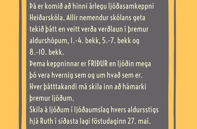 Ljóðasamkeppni Heiðarskóla