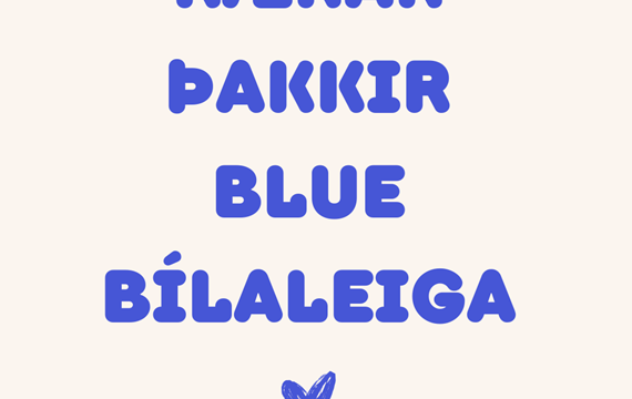 Styrkur frá BLUE bílaleigu