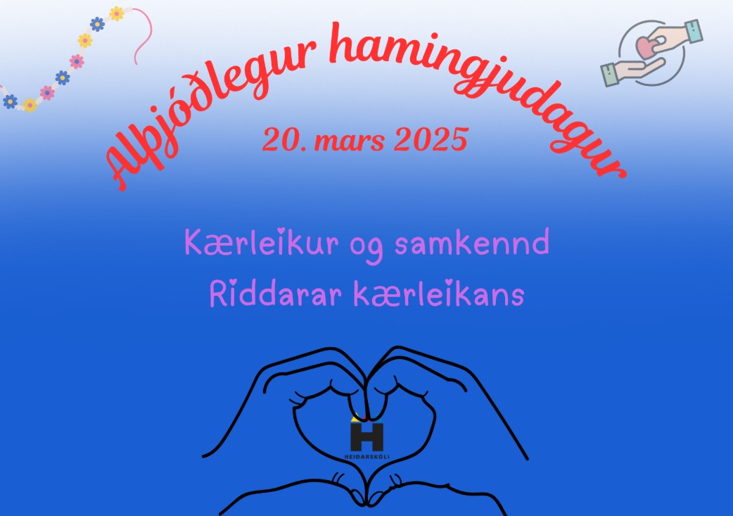 Alþjóðlegur hamingjudagur fimmtudaginn 20. mars