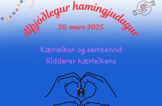 Alþjóðlegur hamingjudagur fimmtudaginn 20. mars