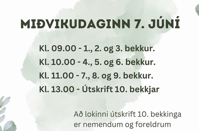 Skólaslit
