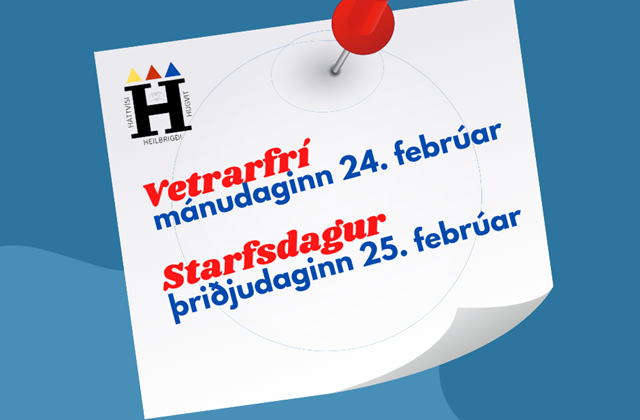 Vetrarfrí og starfsdagur